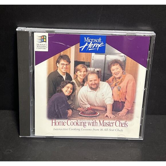 Julia Child Home Cooking With Master Chef PC CD 16 Food Lessons Microsoft Home - Picture 1 of 3